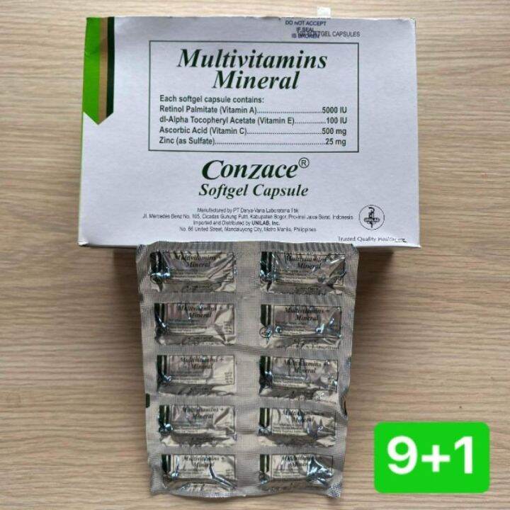 Conzace Multivitamins and Mineral (10 pcs per pad) Lazada PH