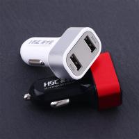 LOUJIANG 5V/2A จีพีเอส อะแดปเตอร์ชาร์จโทรศัพท์ อุปกรณ์อิเล็กทรอนิกส์รถยนต์ USB คู่ สมาร์ท ตรวจสอบแรงดันไฟฟ้า ที่ชาร์จโทรศัพท์มือถือ USB ชาร์จเร็ว ที่ชาร์จในรถยนต์อัจฉริยะ