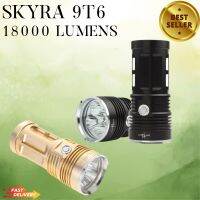 CR2 Skyray CREE High powered 9LED 18000 Lumen Outdoor Portable High powered flashlight ไฟฉาย แรงสูง ไฟฉาย เข้าป่า 2 สี ดำ / ทอง ส่งรวดเร็ว