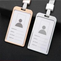 hot！【DT】❄  1PC Fashion Aluminum Alloy Name Card Holders Business ID Badge Lanyard Holder Hot Metal