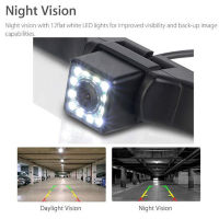 HD มองหลังกันน้ำ Night Vision 170องศามุมกว้างรถกล้องมองหลังย้อนกลับกล้องสำรอง