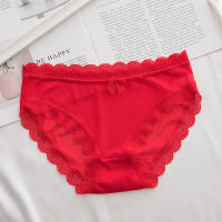 Underwear Lace Sexy Low-waist Lingerie L-XL Women Panties Briefs Bow Hollow out Female Underpants Transparents 10 Color