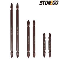 STONEGO 2PCS/10PCS 65mm 100mm 150mm PH2 S2 Alloy Steel Magnetic Double Head Electric Screwdriver Bit Set