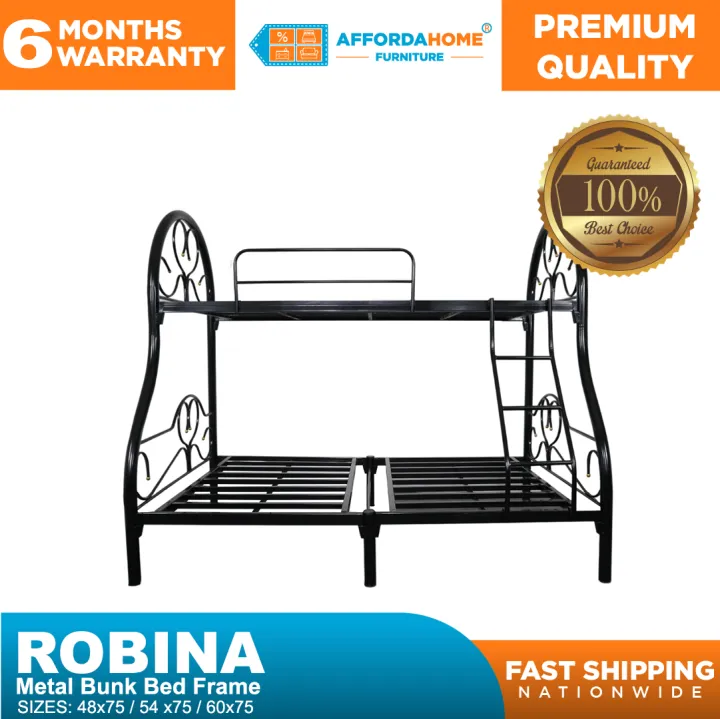 AFFORDAHOME FURNITURE ROBINA METAL BUNK BED FRAME (36"X48"X75) Lazada PH