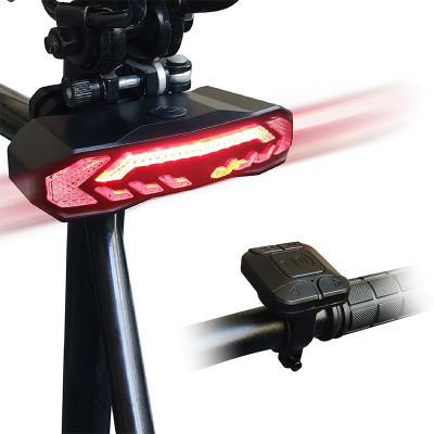 จักรยานแสงและปลุกด้วยสัญญาณเลี้ยวมัลติฟังก์ชั่กันน้ำ USB ชาร์จไฟฟ้าเบลล์จักรยานโคมไฟจักรยานไฟท้าย