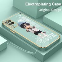 Casing For Realme C31 C35 C11 C12 C15 C20 C20A C21 C21Y C25 C25s C25Y C3 5 5i 6 6i 7 7i 8 8i 9 9i 4G 9 ProPlus Fashion Cute Luxury Chrome Plated Soft TPU Square Phone Case Full Cover Camera Protection Cartoon Boy Girl Couple Soft TPU Case Cases For Girls