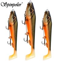 【DT】hot！ Spinpoler Shad Bait Pike Fishing Lures 14cm/18cm Paddle Tail Soft Plastic Rubber With Rig Bass Zander