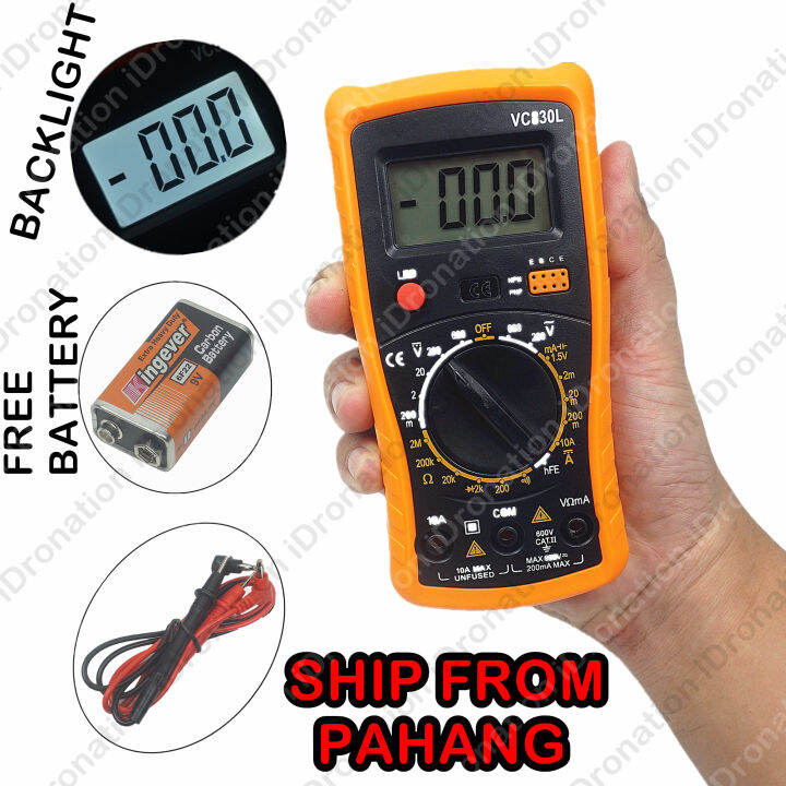 XL830L Backlight LCD Screen Digital Multimeter Volt Meter Ammeter ...