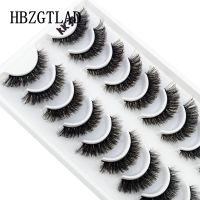 New 10 pairs 3d faux mink false eyelashes natural long messy fake eyelashes crisscross makeup lashes extension fluffy eye lashes