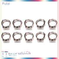 Fulai 10pcs hose Clamps SINGLE EAR stepless 304สแตนเลสสตีล hose Clamps วงแหวนสำหรับซีลท่อ QUICK RELEASE CLAMP