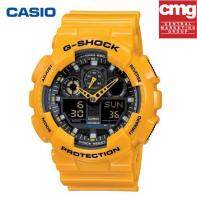 Casio G-Shock กีฬานาฬิกาแฟชั่นสบายๆ GA-100A-9A กันน้ำและกันกระแทก( สีเหลือง )