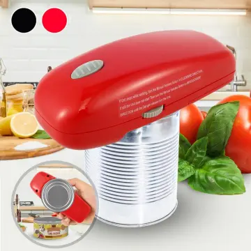 One Touch Hands Free Automatic Can Opener- Red, Kitchen