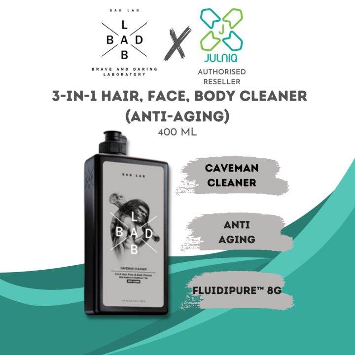BAD LAB [CAVEMAN CLEANER] ANTIAGING 3IN1 Hair, Face & Body Cleaner