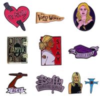 【YF】 Feminism Horror TV Enamel Brooch Pin Slay Bayonet Lapel Badge Shirt Ornament Collectible for Fans