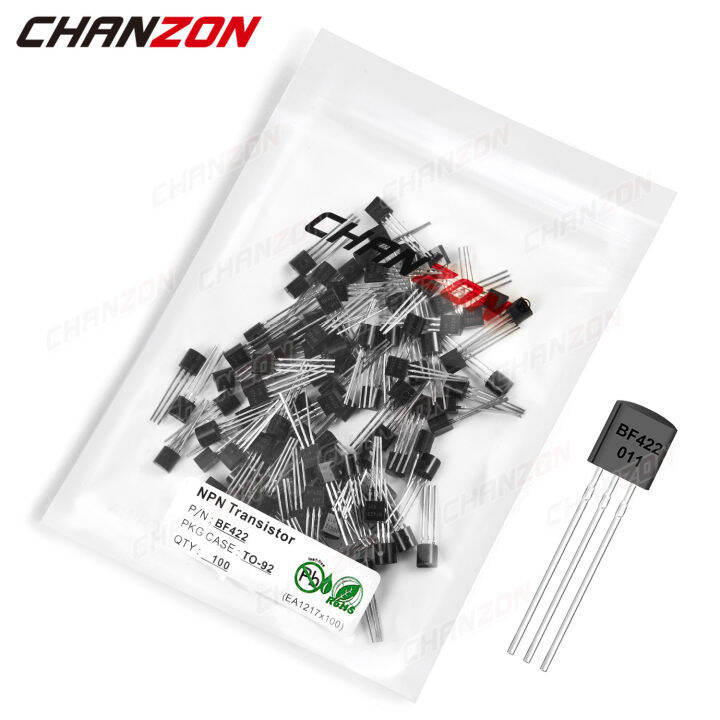 100Pcs BF422 TO-92 NPN Transistor Bipolar Junction BJT Triode Tube Fets ...