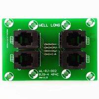 [HOT QAA,JXHKLWW 121] RJ9 4P4C มุมขวาแจ็ค4 Way Buss Breakout Board ขั้วต่อ.