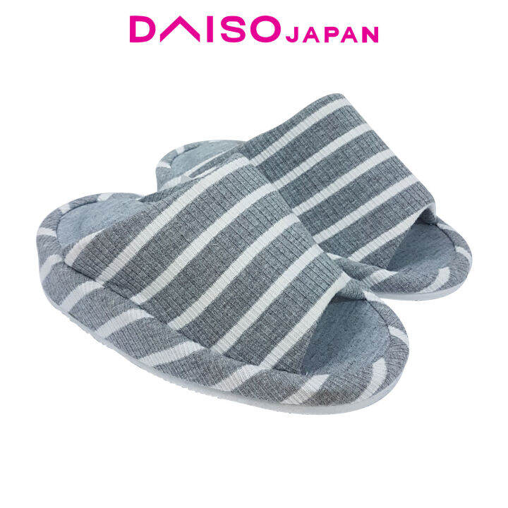 Daiso Striped Heeled Indoor Slippers Lazada PH