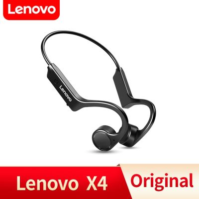 Lenovo หูฟังบลูทูธหูฟังส่งเสียงผ่านกระดูก X4หูฟังเกมเวลาแฝงต่ำเล่นเกมเปิดหูชุดหูฟังไร้สายปั่นจักรยานวิ่งฟิตเนสหูฟังกันเหงื่อ