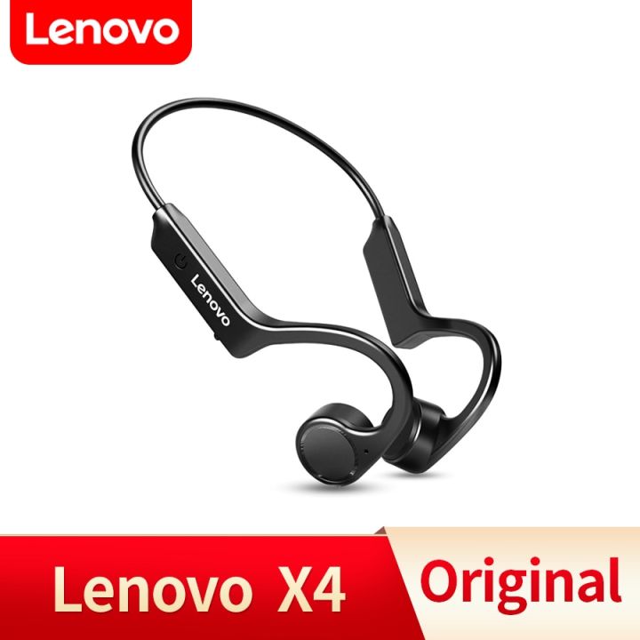 lenovo-หูฟังบลูทูธหูฟังส่งเสียงผ่านกระดูก-x4หูฟังเกมเวลาแฝงต่ำเล่นเกมเปิดหูชุดหูฟังไร้สายปั่นจักรยานวิ่งฟิตเนสหูฟังกันเหงื่อ