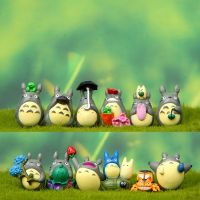 [VIVI decorations] 12ชิ้น/เซ็ตในสตูดิโอ Ghibli Totoro รูปปั้นหุ่นแอคชั่นเรซิ่นขนาดเล็ก Hayao Miyazaki รูปแกะสลักของตกแต่งหน้าเค้กขนาดเล็กตุ๊กตาตกแต่งสวน