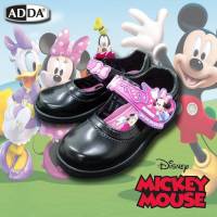 ADDA รองเท้านักเรียนเด็กผู้หญิง รองเท้าหนังดำเด้กอนุบาล ลาย Minnie ตัวใหม่ล่าสุด รุ่น 41C17