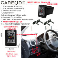 CAREUD U912-TJ รถ TPMS ภายใน Car รถ TPMS Car ระบบการตรวจสอบแรงดันยางรถยนต์สำหรับ Mitsubishi Mirage G4 2016-2020รูบอดขนาดช่องต้อง34*23.5มม. (สูง * กว้าง)