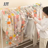 JJT cloth cover dust cover for clothing clothes cover Waterproof clothing cover, fur protection Add thick printed PEVA, waterproof and dustproof storage rack, hanging dust cover towel.