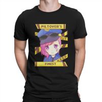 Chibi Vi The Piltover Enforcer Men T Shirts Arcane League Of Legends Lol Anime Funny Tees Short Sleeve Round Collar T-Shirts 【Size S-4XL-5XL-6XL】