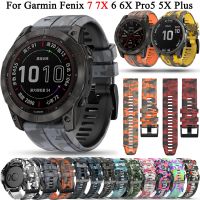 （Bar watchband）Garmin Fenix 7 7X 6 6X Pro 22 26มม. สายนาฬิกาสายรัดข้อมือซิลิโคนแบบปลดเร็ว5 5X บวก3 3HR สายรัดข้อมือ945