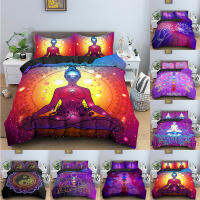 Seven Chakras Buddha Bedding Set Mandala Duvet Cover Bedroom Comforter Covers With Pillowcase Single King Home Textile 23PCS