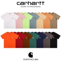 เสื้อยืด K87 Carhartt WIP เสื้อยืดกระเป๋าด้านข้างเสื้อยืดธรรมดาด้านบนผู้ชายเสื้อเชิ้ตฮิปฮอป