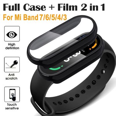 2in1 Screen Protector Case+3D Film for Xiaomi Mi Band 7 6 5 4 3 PC Full Cover Protective Shockproof Frame Cover for Miband 7 NFC Cases Cases