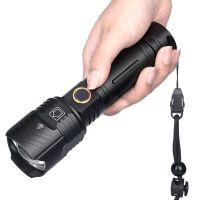 Touch Light High Power LED XHP90 The Brightest Flashlight 18650 USB Chargeable Torch XHP LED Tactical Flashlight Camping Riding Light