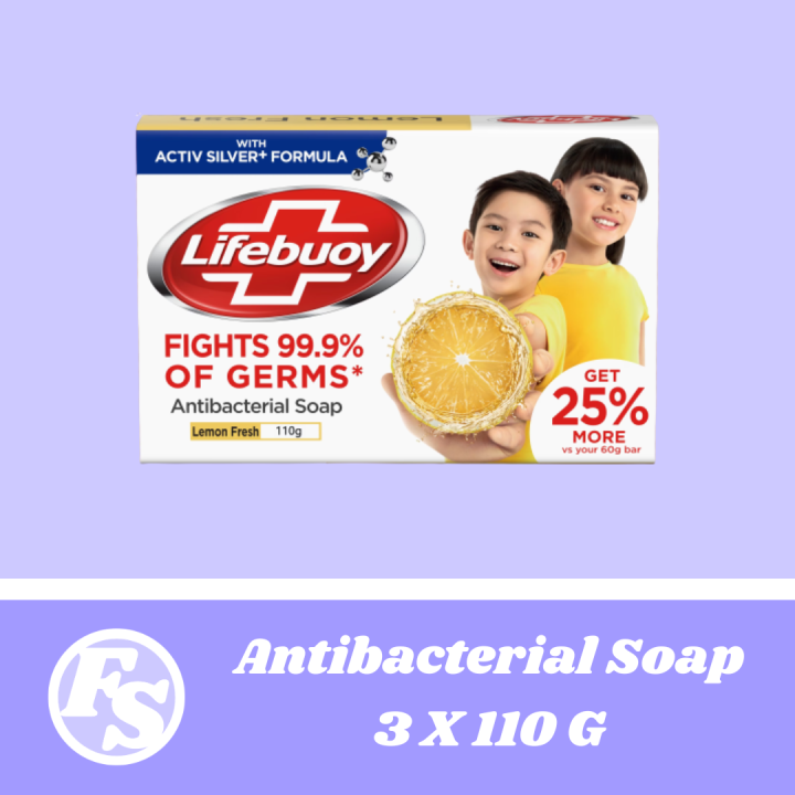 Lot De 4 Savons Antibactériens Lifebuoy Lemon - 125g Chacun - Neuf - Parfum Citron Frais - Livraison Gratuite