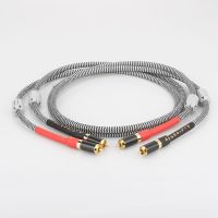 A26 xw62 Pair Silver Plated Stereo RCA TO RCA Phono Interconnect Cable Male to male Audio Cable HIFI