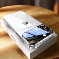 【CC】 Luxury Plating Hard Glass Protection iPhone 13 12 14 Transparent Cover