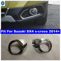 Front Head Bumper Fog Lamps Lights Decoration Frame Cover Trim Fit For Suzuki SX4 s-cross 2014 - 2016 Car Exterior Accessories