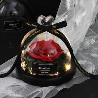 The beauty of roses in jars and the protection of wild animals Valentines Day gift the only pink dome lamp mothers Day gift