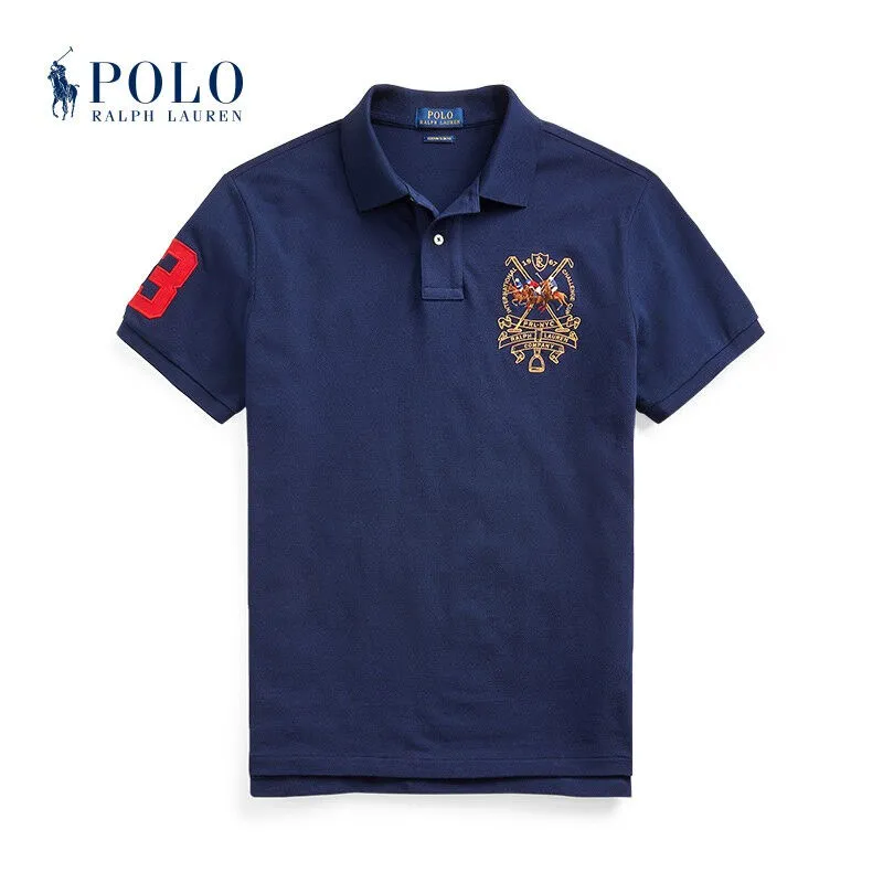 Áo Polo Thêu Ralph Lauren Cho Nam Áo Polo Ngắn Tay Thời Thượng Phong Cách  Công Sở Thường Ngày Cổ Điển 