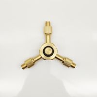 3 WAY Fuel Water Air Gas Oil Pipe TEE CONNECTOR Pneumatic Plug Socket Adapter Brass Fitting Copper Pagoda Connector Pipe Fitting Valves