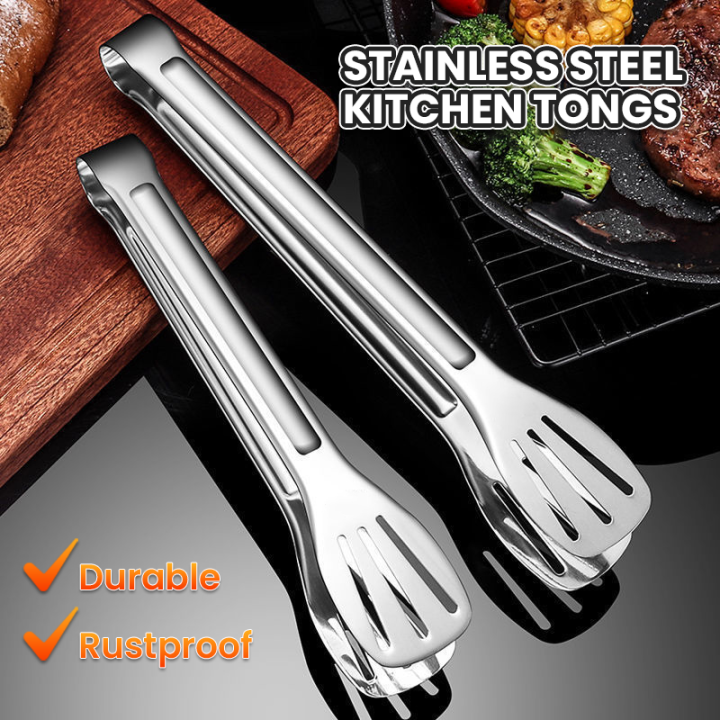 Stainless Steel Tongs for Cooking Frying Long Handle 9 12inches Food