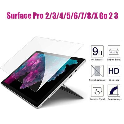 กระจกนิรภัยสำหรับ Microsoft Surface Pro 8 7 6 5 4 3 2 X ฟิล์มป้องกันผ่านไปปกป้องหน้าจอ Pro7 ProX Pro6 Pro8 Pro4 Pro5