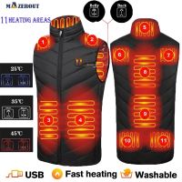 【LZ】◐☁  USB Heating Vest para Homens e Mulheres Jaquetas Elétricas Flexíveis Pesca Camping Caminhadas Ao ar livre Caça Infravermelha Casaco Térmico 9 11 Áreas Aquecidas Inverno