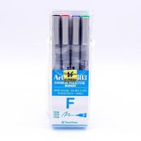 Electro48 Artline ปากกาเขียนแผ่นใส อาร์ทไลน์ ลบได้ 0.5 มม. ชุด 4 ด้าม (สีดำ,น้ำเงิน,แดง,เขียว) สีเข้ม หมึกแห้งเร็ว