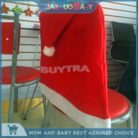 JiaShuo Baby Toy 1 pcs ตกแต่งคริสต์มาส Happy Santa Red Hat เก้าอี้กลับครอบคลุมการตกแต่งอาหารเย็น