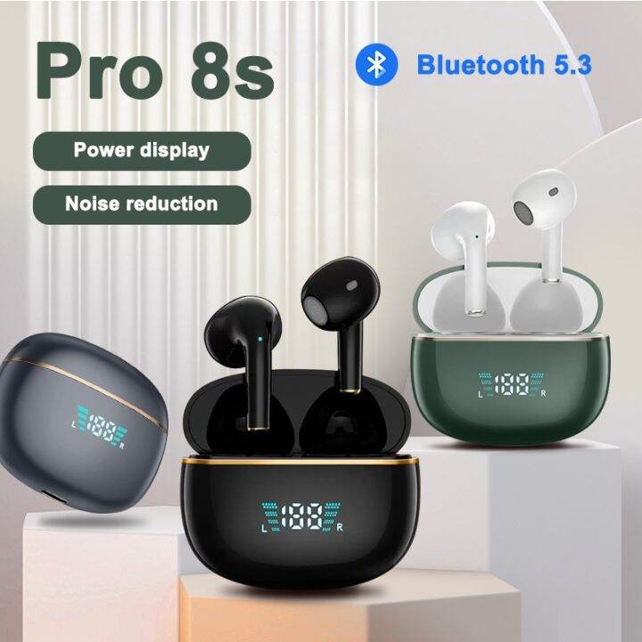 gratis-ongkir-ปลาค็อด-pro8s-หูฟังบลูทูธ-tws-พร้อมไมโครโฟนไร้สายขนาดเล็กหูฟังบลูทูธ5-3หูฟังออกกำลัง