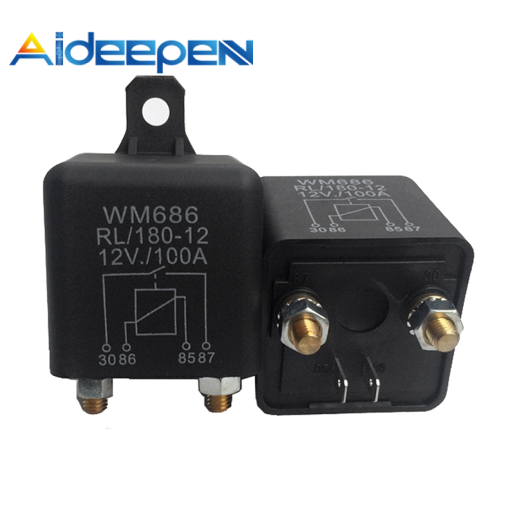 WM686 100A Normal Open Heavy Duty Car Starter Relay For Control Battery On Off Rl 180 Dc 12v