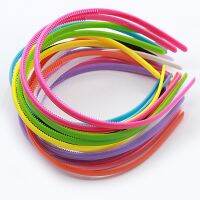 【YF】 10Pcs/Set Women Hairband 8mm Headband Kids Candy Solid Rim Plastic Bold Hairbands Gifts Children Girls Hair Accessories