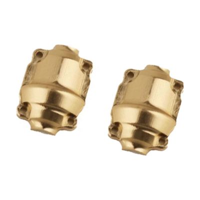 2Pcs Brass Front and Rear Axle Housing Cover for FMS FCX24 1/24 RC Car Upgrade Parts Accessories