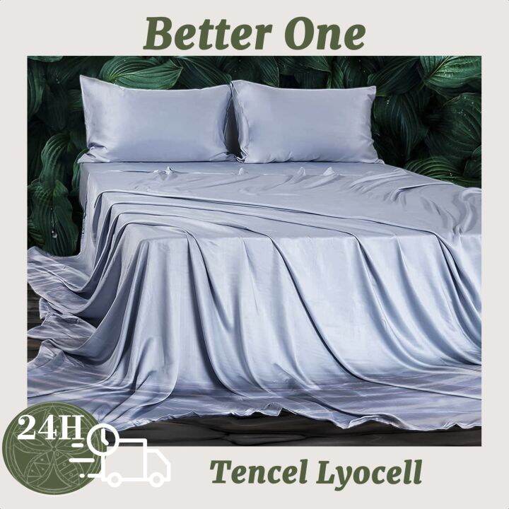 100 Tencel Lyocell fitted sheet Set Single/Queen/King Bedding Set